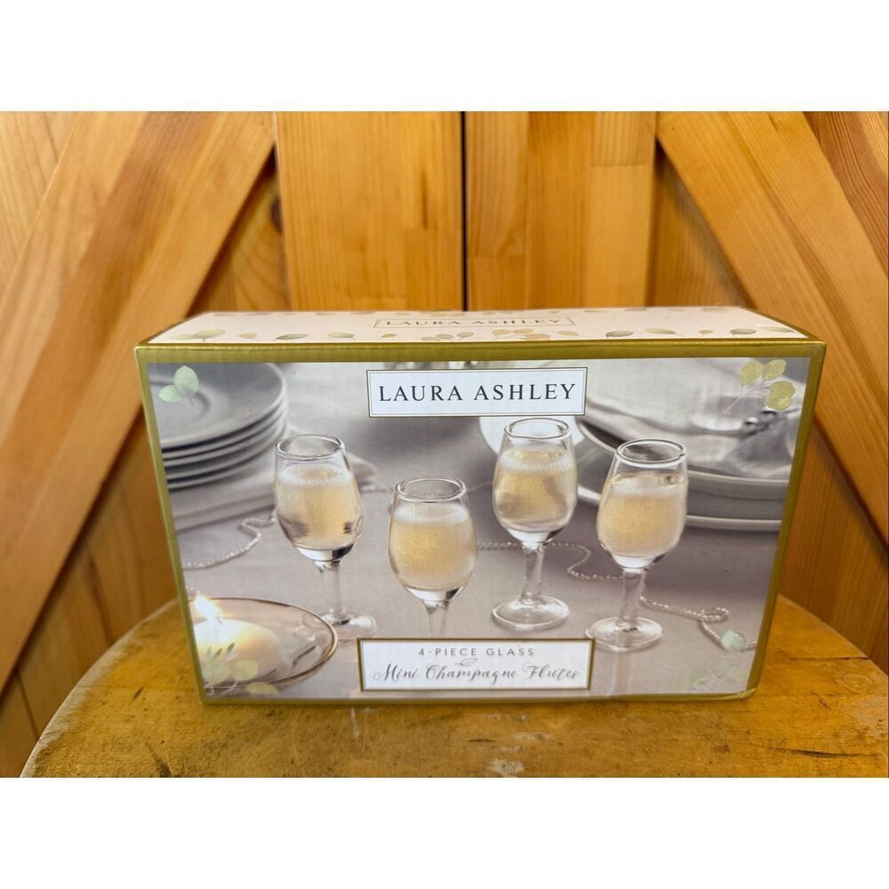 Laura Ashley 4-piece Glass Mini Champagne Flutes (6360)